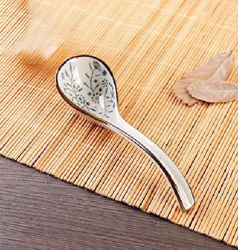 Japanese Hefeng Underglaze Color Hook Spoon