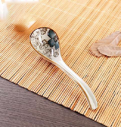 Japanese Hefeng Underglaze Color Hook Spoon